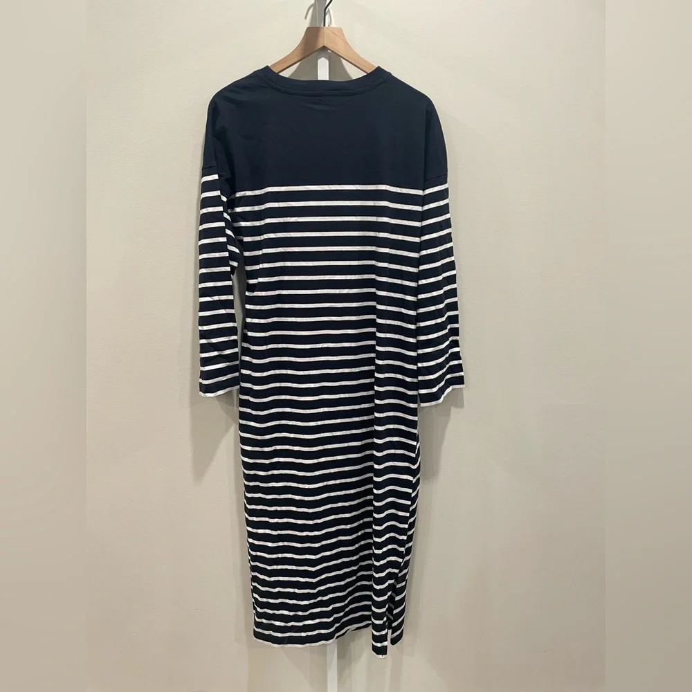 Madewell Side-Tie Knit Maxi Dress in‎ Stripe Size L - Picture 9 of 10